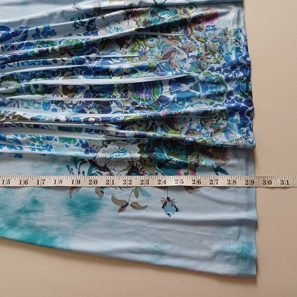 One World Watercolour Embroidered Floral Tunic Top - Picture 14 of 16